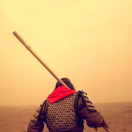 左手指着月右手98k