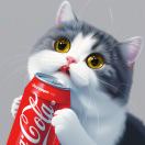 爱喝可乐的猫头像